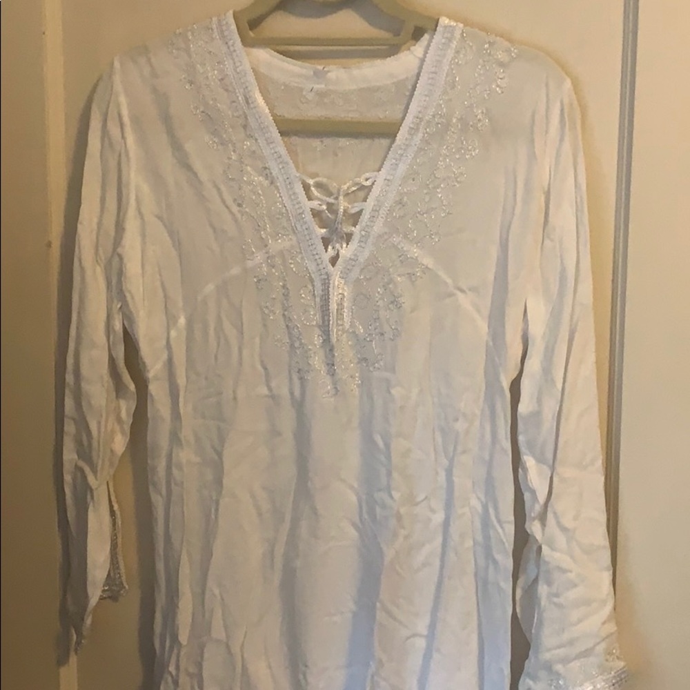 White Moroccan Tunic